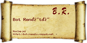 Bot Renátó névjegykártya